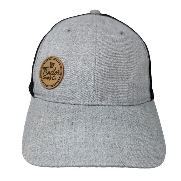 Tractor Supply co Men's Snapback Mesh Back Hat Gray Black OSFM 3D Logo - Picture 1 of 7